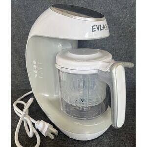EVLA'S Baby Food Maker, Steamer, Blender, Food Processor White BFP-1800E NWOT